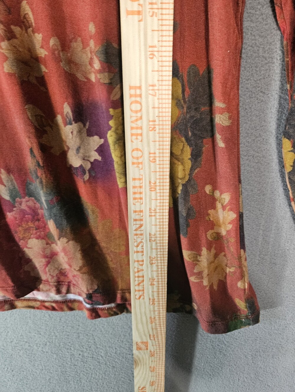 Johnny Was Embers Floral Favorite Long Sleeve Vneck Swing Tee Size M Bamboo Boho - Picture 4 of 8